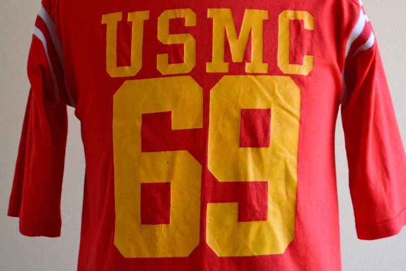 1970s ARTEX USMCフットボールTシャツ ナンバリング“69” 表記M - 古着