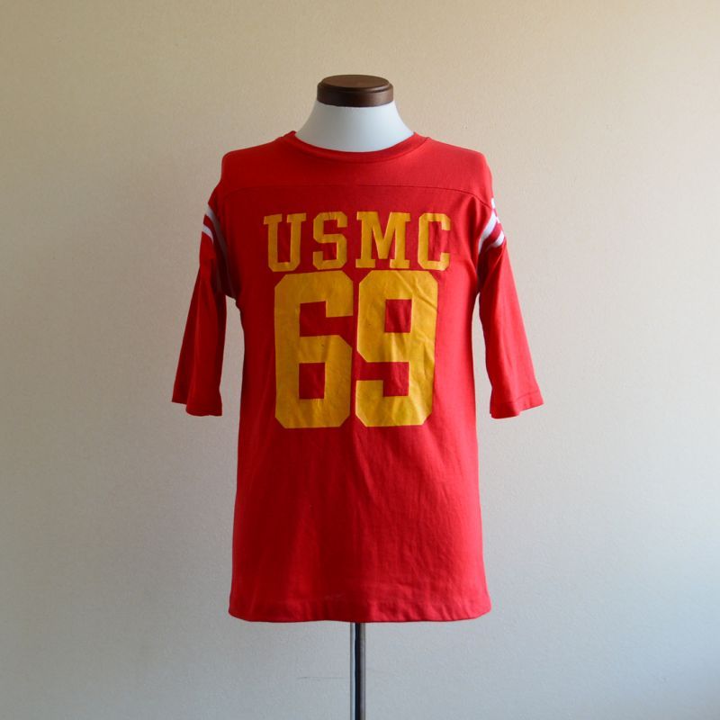 1970s ARTEX USMCフットボールTシャツ　ナンバリング“69”　表記M
