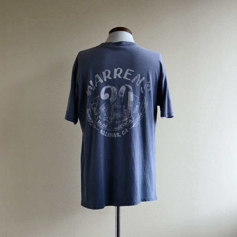 1980s Harley-Davidson ヘンリーネックTシャツ 表記L - 古着屋HamburgCafe