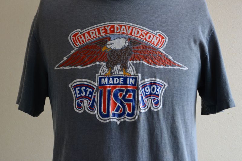 1970s Harley-Davidson Tシャツ EAGLE ＆ No.1 LOGO 表記M - 古着屋 ...