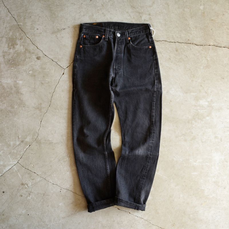 1990s Levi's 501 ブラックデニム 表記W28 L32 - 古着屋HamburgCafe