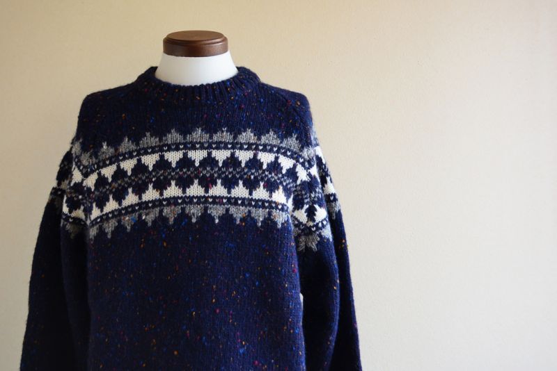 1990s J.CREW ノルディックセーター 表記XL - 古着屋HamburgCafe