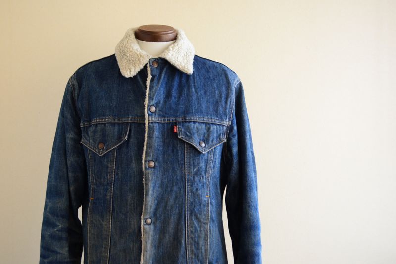 1970s Levi's 71605デニムボアジャケット ロング丈 表記38 - 古着屋