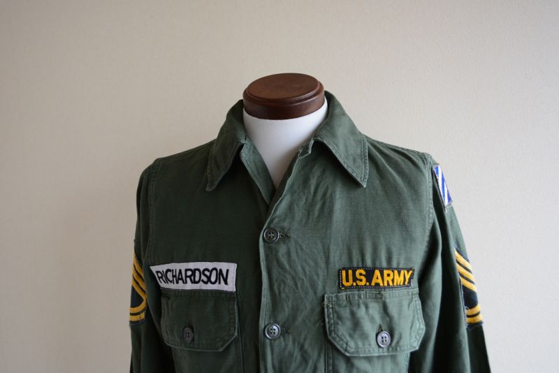1960s US.ARMY ユーティリティシャツ OG107 2nd 表記13 1/2 - 古着屋 