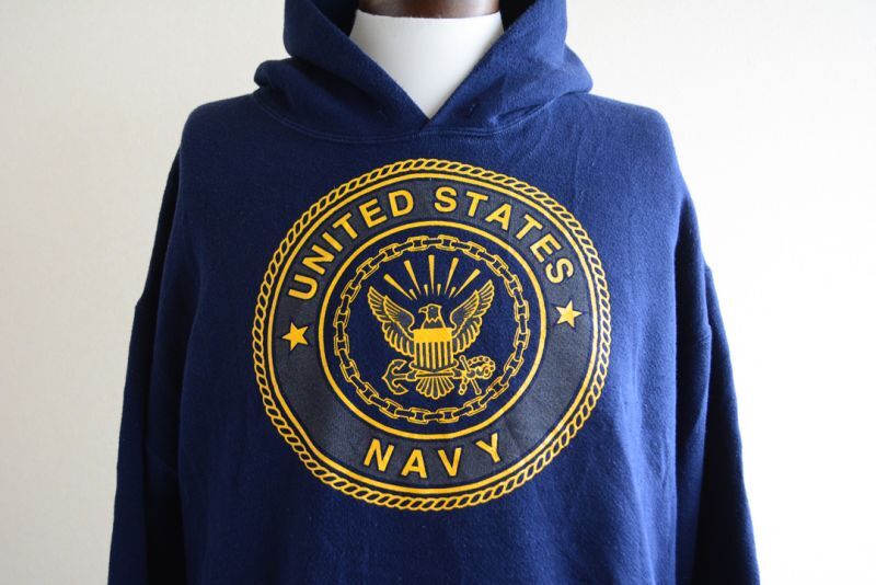 US.NAVY スウェットパーカー MADE IN USA 表記L - 古着屋HamburgCafe