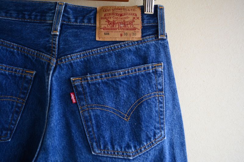 90s 00s ビンテージ◎濃紺 美品 Levi's 501 メキシコ製 W30 - デニム