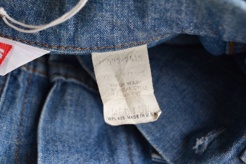 1970s LEVI'S 70505-2415 シャンブレーGジャン　オレンジタブビッグE　表記M