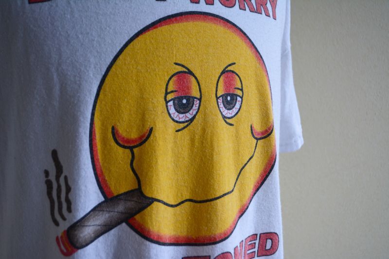 1990s〜 DON'T WORRY GET STONED スマイルTシャツ 実寸L - 古着