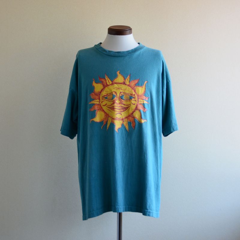 1990s 太陽 アートプリントTシャツ MADE IN USA 表記XL - 古着屋
