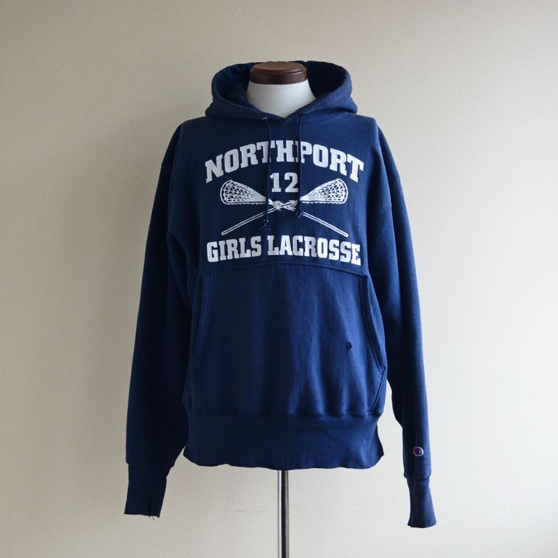 2000s Champion リバースウィーブパーカー　NORTHPORT GIRLS LACROSSE　表記M