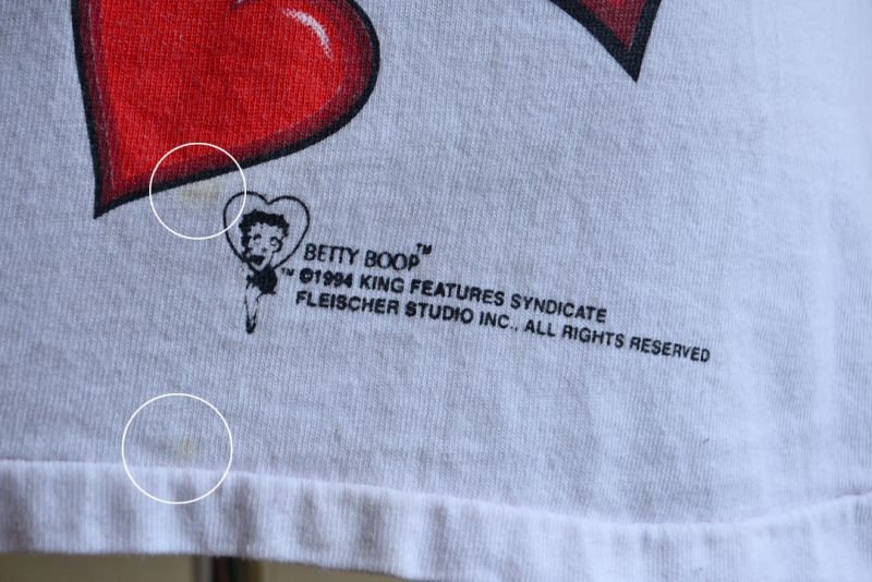 1990s Betty Boop プリントTシャツ MADE IN USA 表記S - 古着屋HamburgCafe