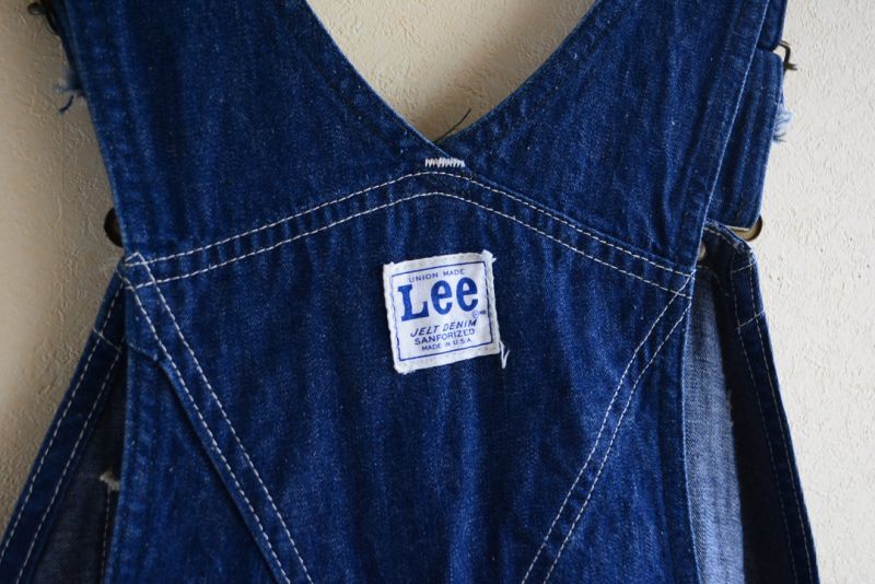 1960s〜 Lee JELT DENIM デニムオーバーオール 実寸W38 - 古着屋