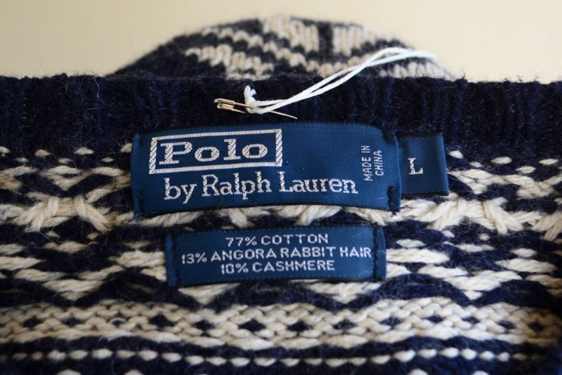 1990s Polo Ralph Lauren トナカイ柄ノルディックセーター COTTON 