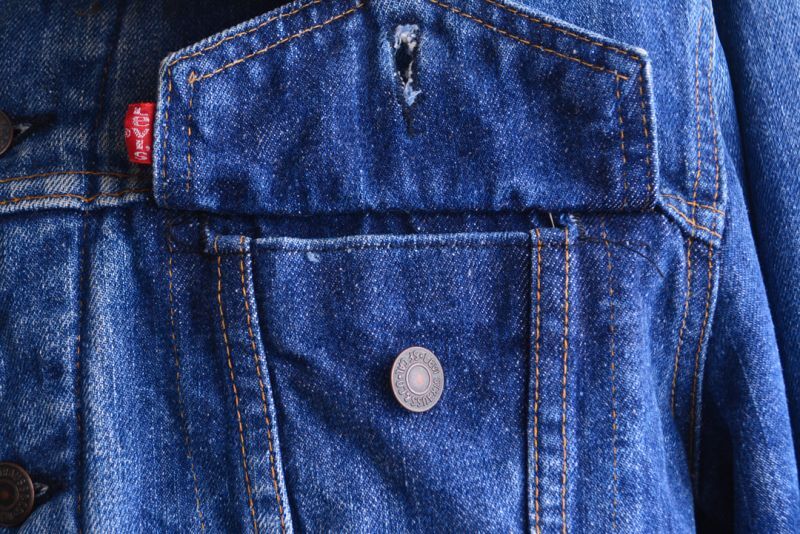 1970s Levi's 70505-0317 裏ブランケット付きデニムジャケット 実寸42