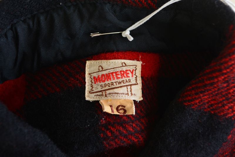 1950s〜 MONTEREY SPORTWEAR マチ付きウールシャツ 表記16 - 古着屋 ...