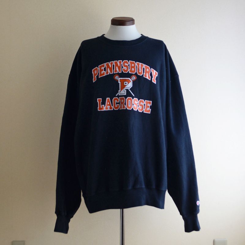 s〜 Champion リバースウィーブスウェット PENNSBURY LACROSSE