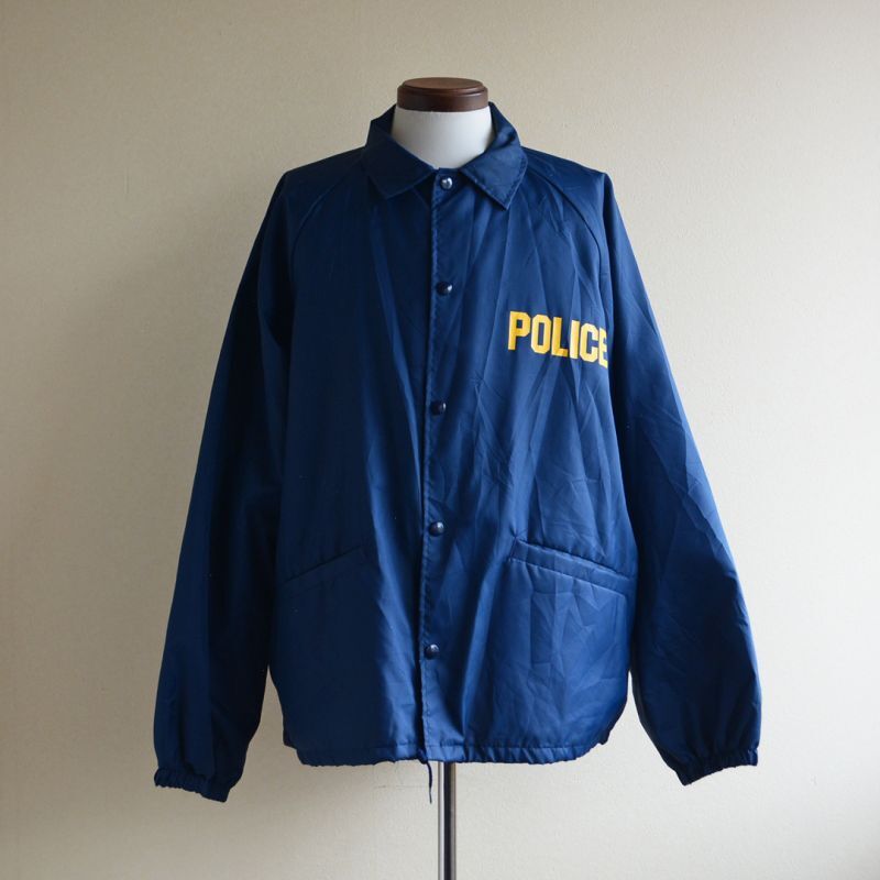 1990s POLICE ナイロンコーチジャケット MADE IN USA 表記XL 古着屋HamburgCafe