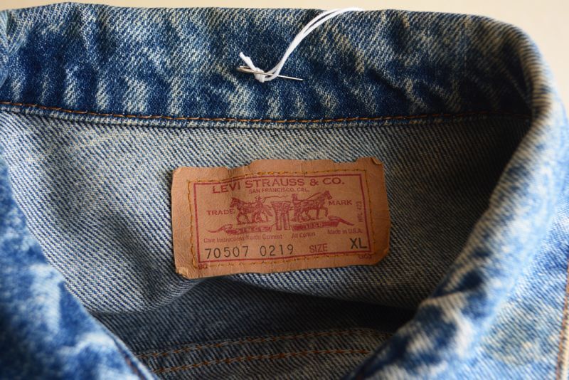 1980s Levi's 70507-0219 ケミカルデニムジャケット MADE IN USA 表記