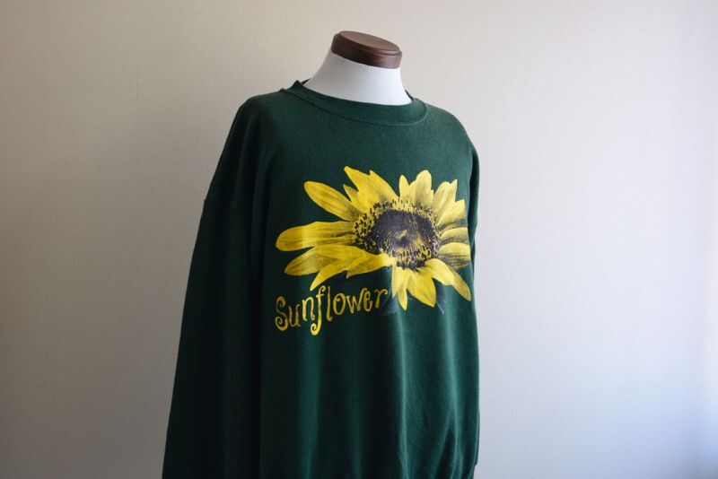 ひまわり　sunflower スウェット　90s ヴィンテージ