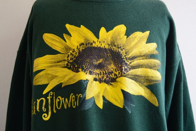 ひまわり　sunflower スウェット　90s ヴィンテージ