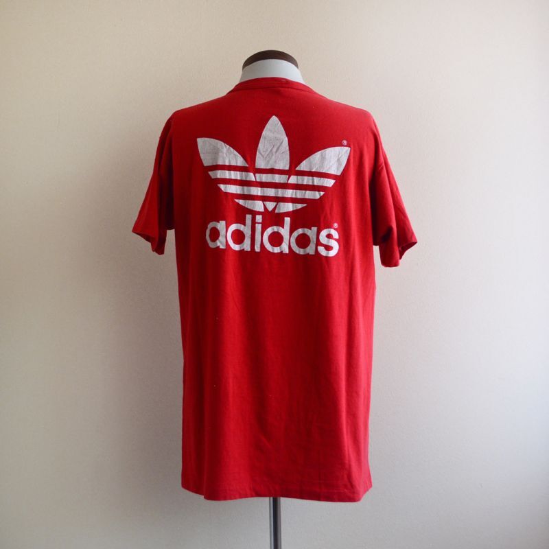 希少！adidas 80s USA製 両面トレフォイルロゴ ビンテージ Tシャツ