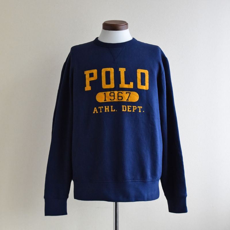 POLO RALPH LAUREN 両Vフロッキースウェット 表記M - 古着屋HamburgCafe