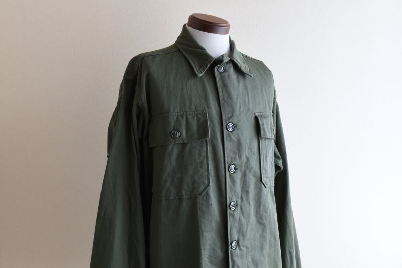 ★50s us military★utility shirt 1st mint