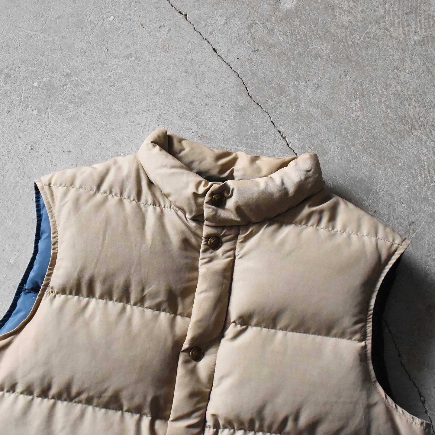 名作　紺タグ　Woolrich 80s ダウンベスト ベージュ　USA製　M WOOLRICH ビンテージダウンベスト - Fresh Service NECESSARY or